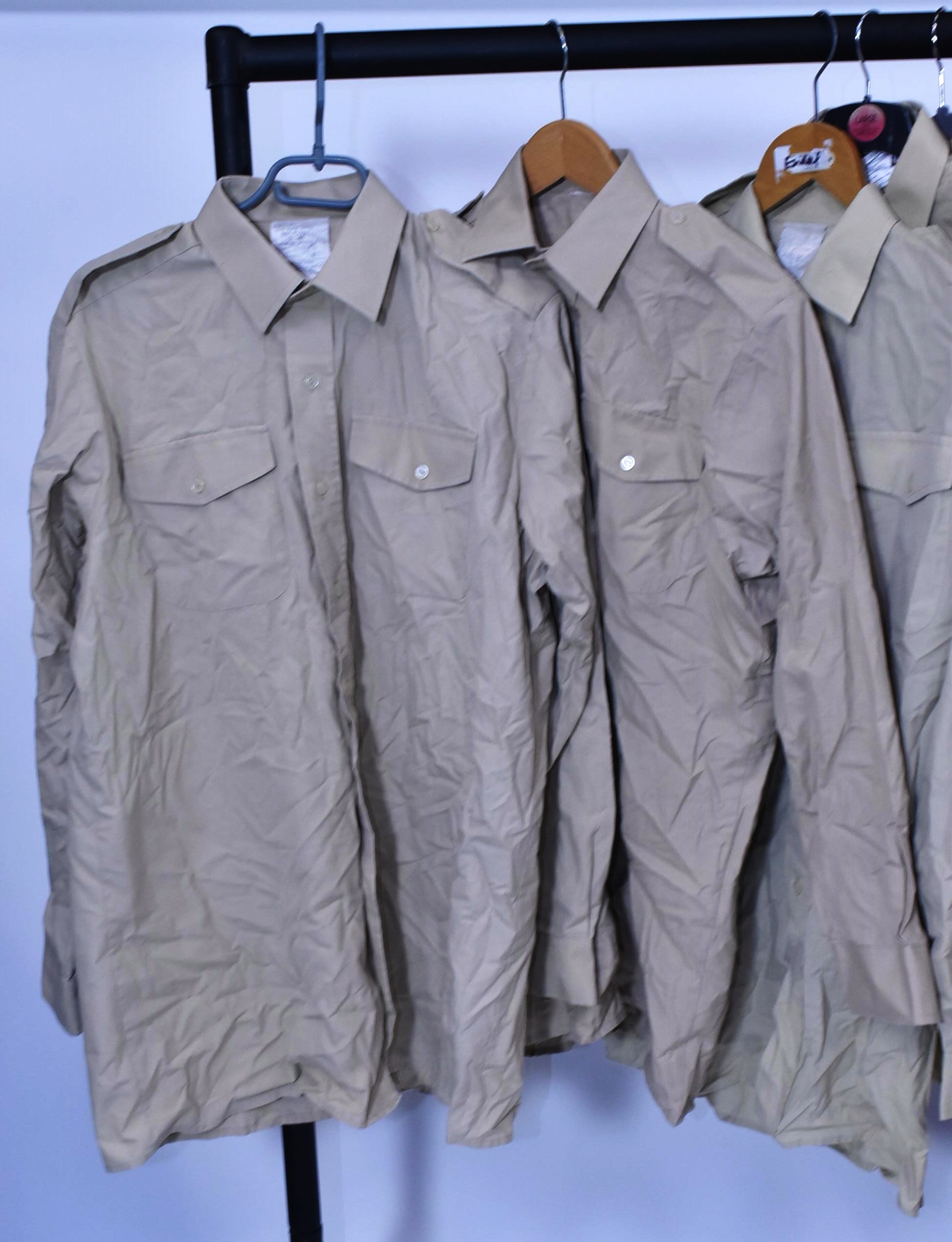COLLECTION OF ASSORTED DESERT TAN MILITARY SHIRTS - Image 2 of 5