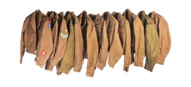 LARGE COLLECTION OF POST WAR BRITISH MILITARY TUNICS