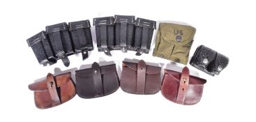 COLLECTION OF ASSORTED LEATHER AMMO POUCHES
