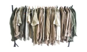 LARGE COLLECTION OF MILITARY STYLE KHAKI SHIRTS