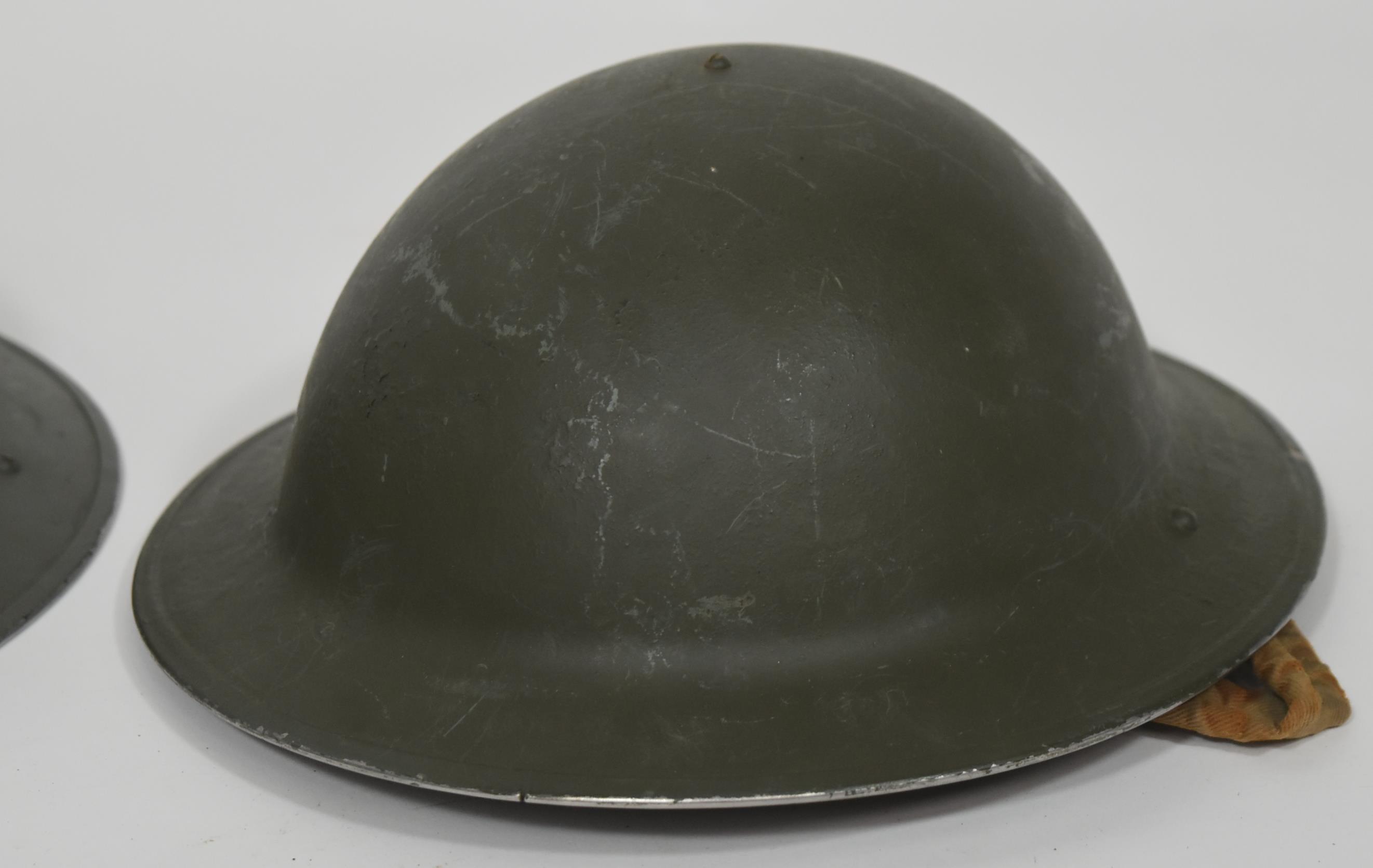 COLLECTION OF SECOND WORLD WAR BRITISH BRODIE HELMETS - Image 4 of 6