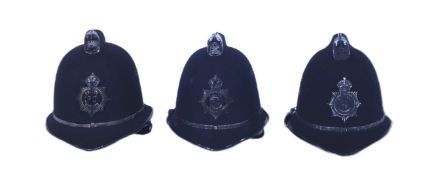 THREE BRITISH POLICE CUSTODIAN HELMETS