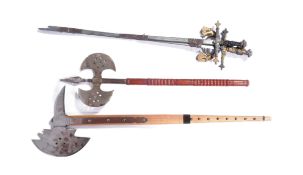 COLLECTION OF REPLICA SWORDS & AXES