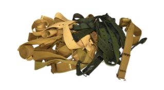 LARGE COLLECTION OF MILITARY UNIFORM WEBBING BELTS
