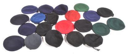 COLLECTION OF ASSORTED UNBADGED MILITARY BERETS