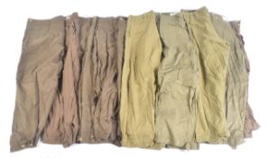 COLLECTION OF REENACTMENT BRITISH ARMY UNIFORM TROUSERS