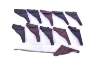 COLLECTION OF VINTAGE LEATHER GUN HOLSTERS
