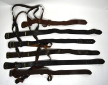 COLLECTION OF X10 POST WAR SAM BROWNE BELTS