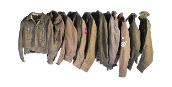 LARGE COLLECTION OF POST WAR BRITISH MILITARY TUNICS
