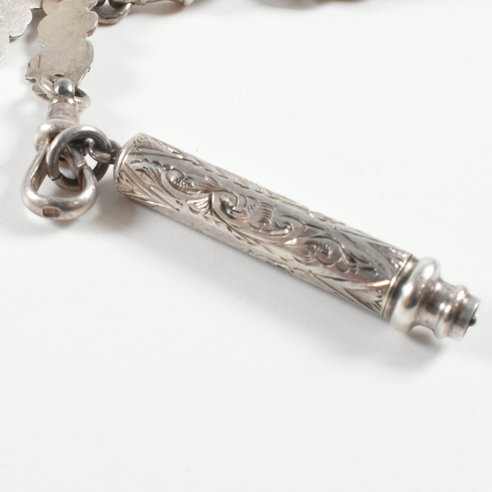 19TH CENTURY VICTORIAN HALLMARKED SILVER CHATELAINE - Image 13 of 18