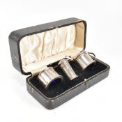 1920S CASED HALLMARKED SILVER CRUET SET