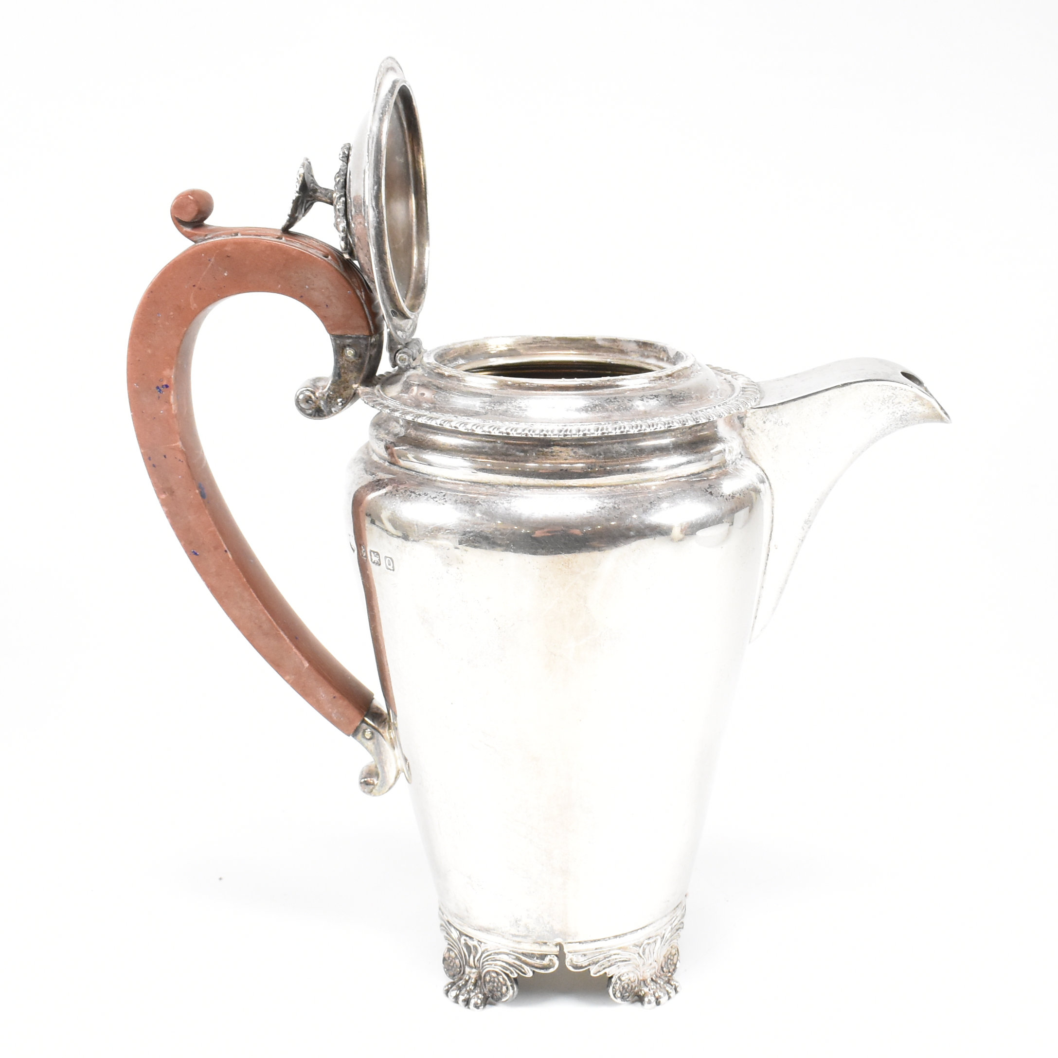1950S HALLMARKED SILVER COFFEE & WATER JUG SET - Image 13 of 16