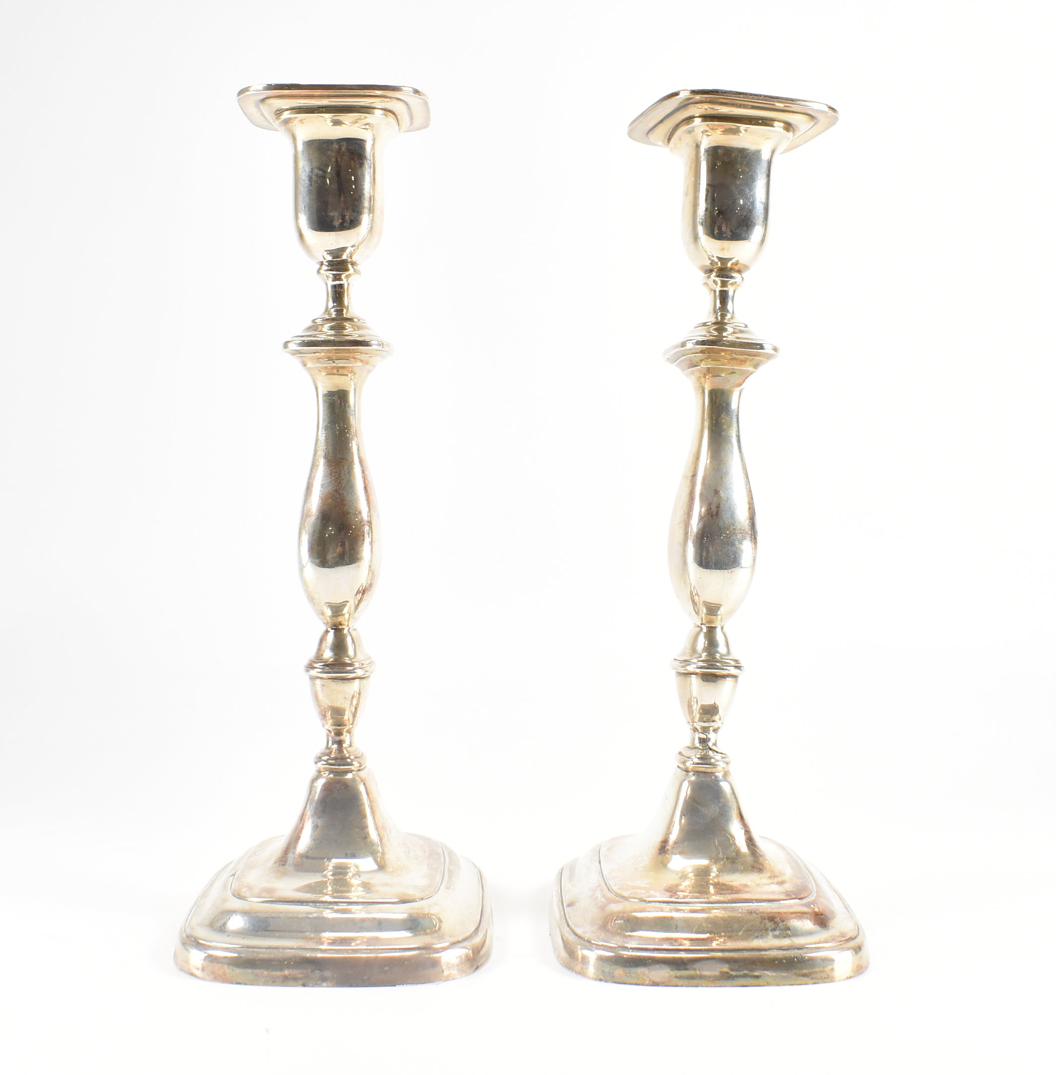 PAIR OF HALLMARKED GEORGE V SILVER ART DECO CANDLESTICKS - Image 2 of 7