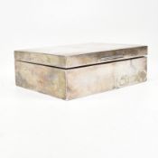 EARLY 20TH CENTURY HALLMARKED SILVER WOOD LINED CIGARETTE BOX