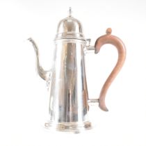 HALLMARKED SILVER QUEEN ANNE STYLE COFFEE POT