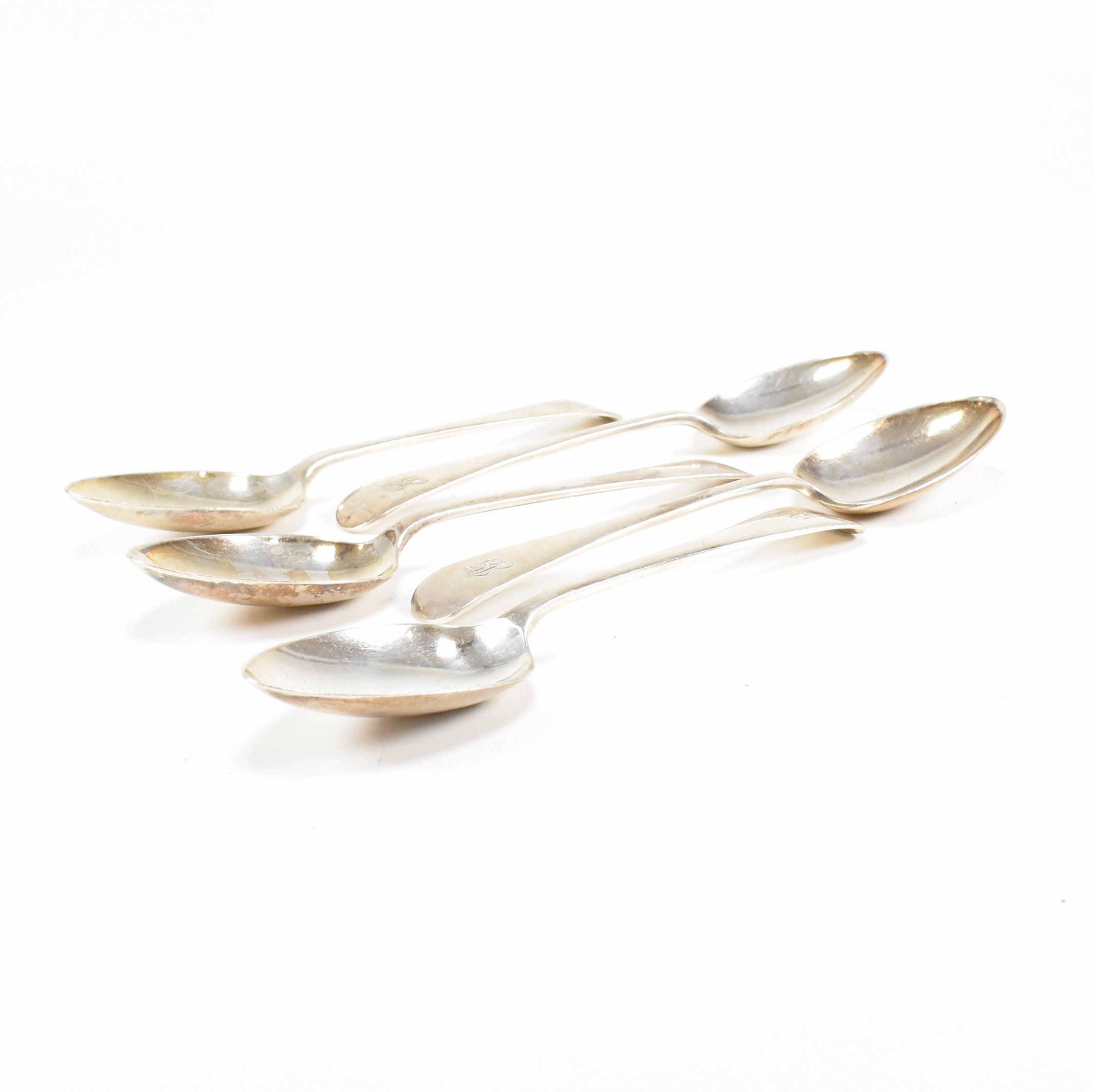 SET OF FIVE GEORGE V HALLMARKED SILVER TABLE SPOONS - Image 6 of 9