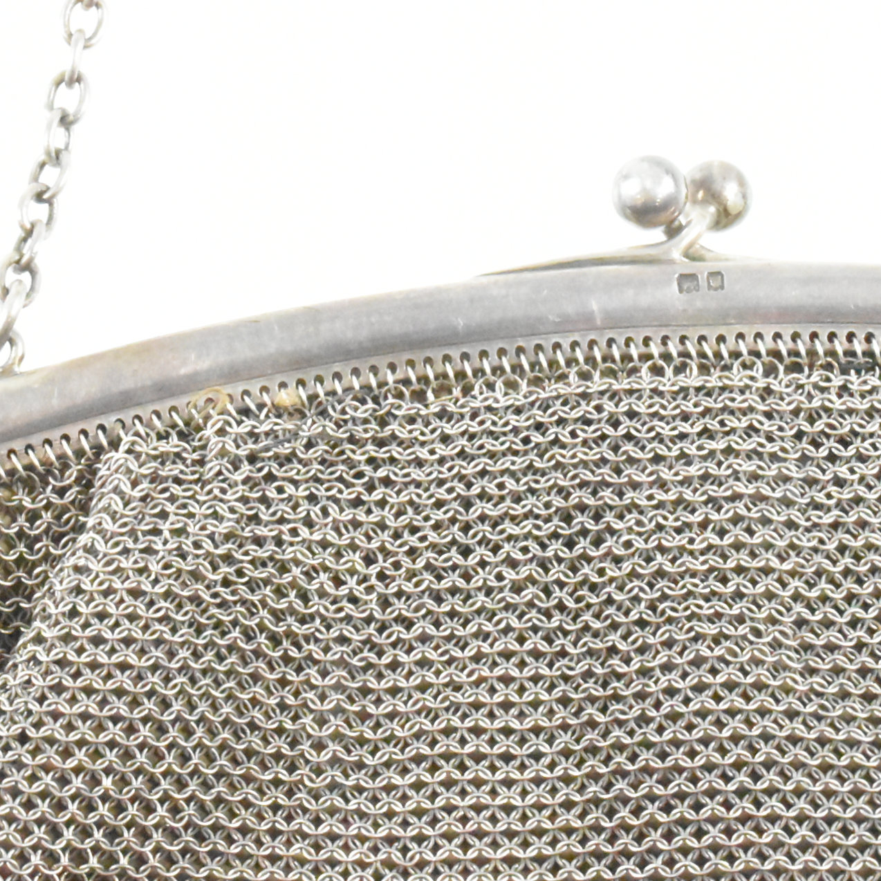 GEORGE V HALLMARKED SILVER MESH EVENING BAG - Image 3 of 8