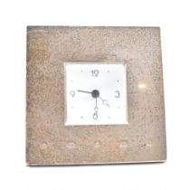 CONTEMPORARY HALLMARKED SILVER FRONTED DESK CLOCK