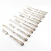 GEORGE IV HALLMARKED SILVER DESSERT KNIVES & FORKS