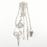 19TH CENTURY VICTORIAN HALLMARKED SILVER CHATELAINE