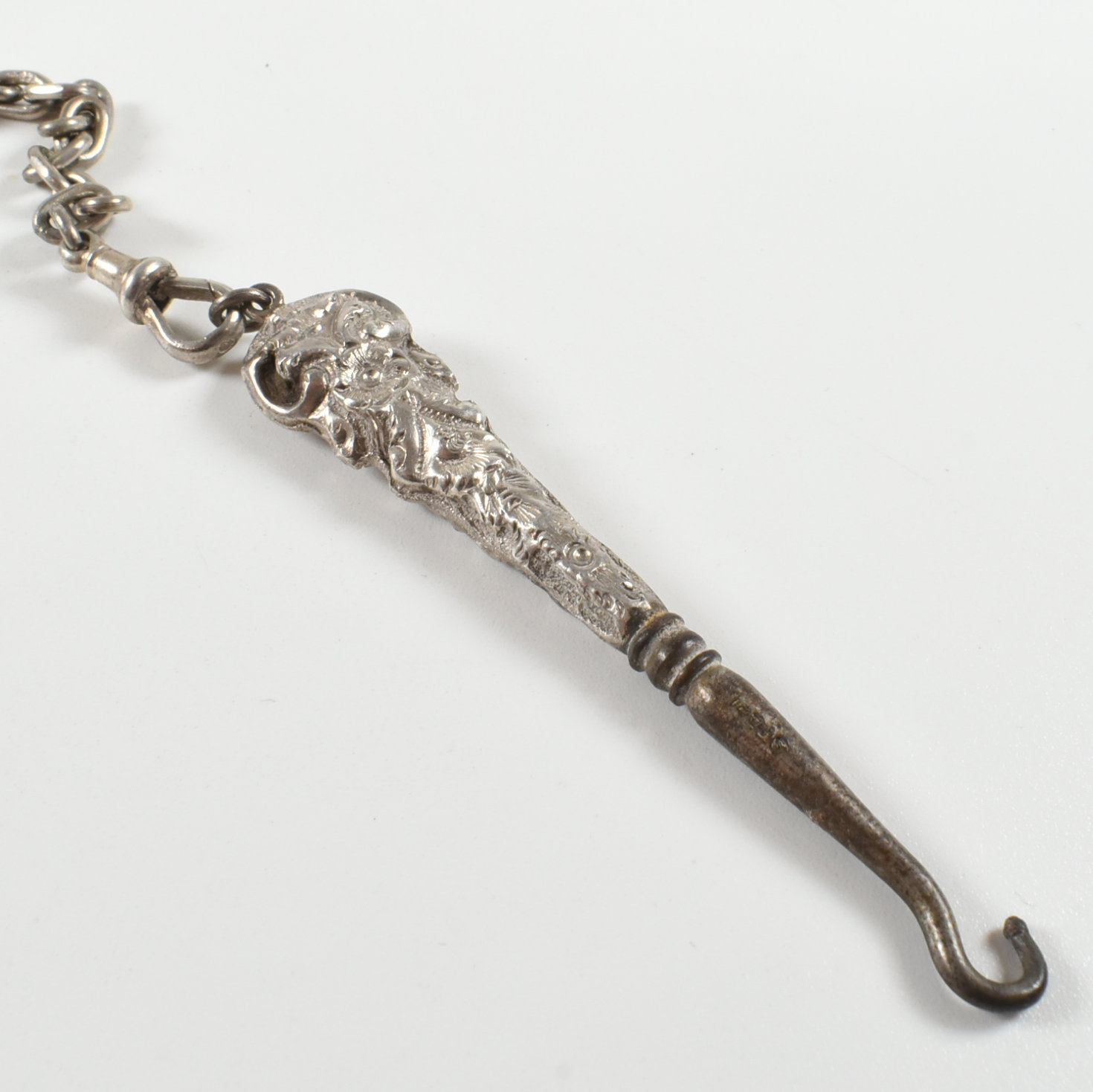 19TH CENTURY VICTORIAN HALLMARKED SILVER CHATELAINE - Image 15 of 18