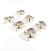 SET OF 6 DANISH MID CENTURY SILVER PLATED CANDLESTICK HOLDERS