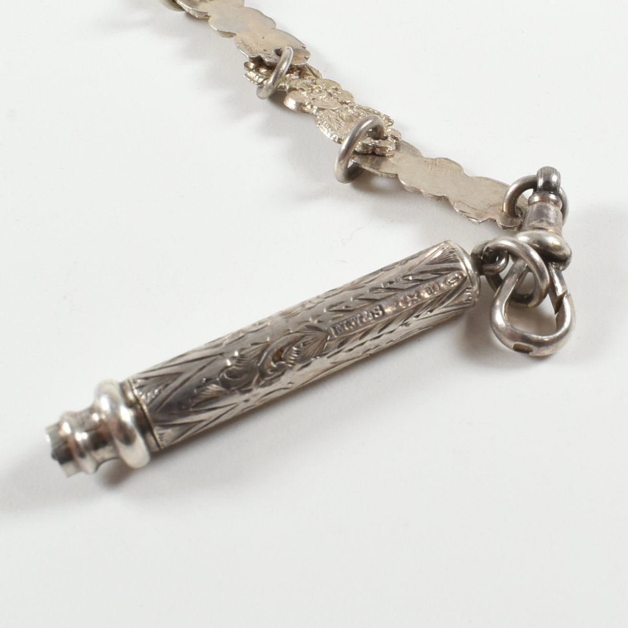 19TH CENTURY VICTORIAN HALLMARKED SILVER CHATELAINE - Image 14 of 18