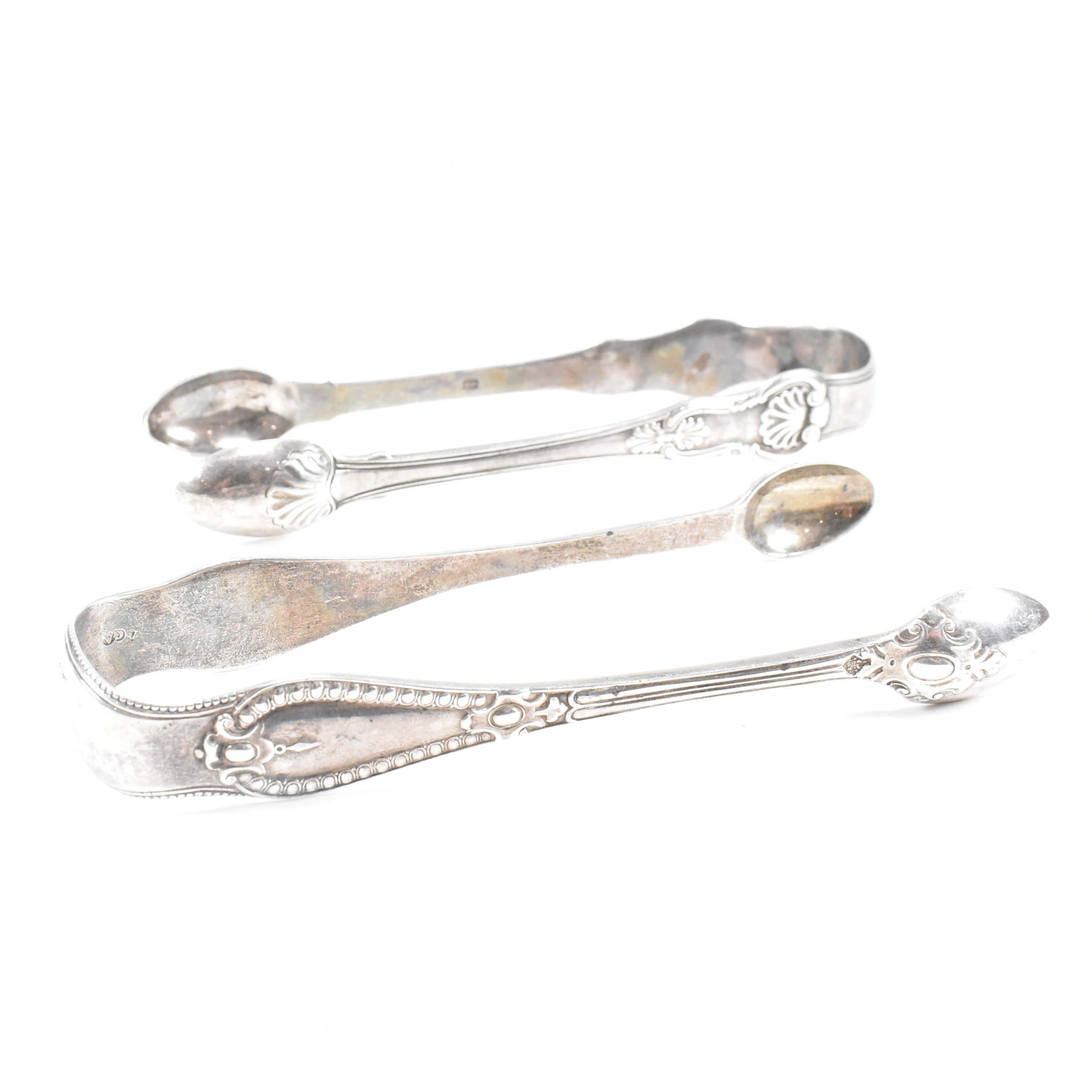VICTORIAN & GEORGE IV HALLMARKED SILVER SUGAR TONGS - Image 2 of 13