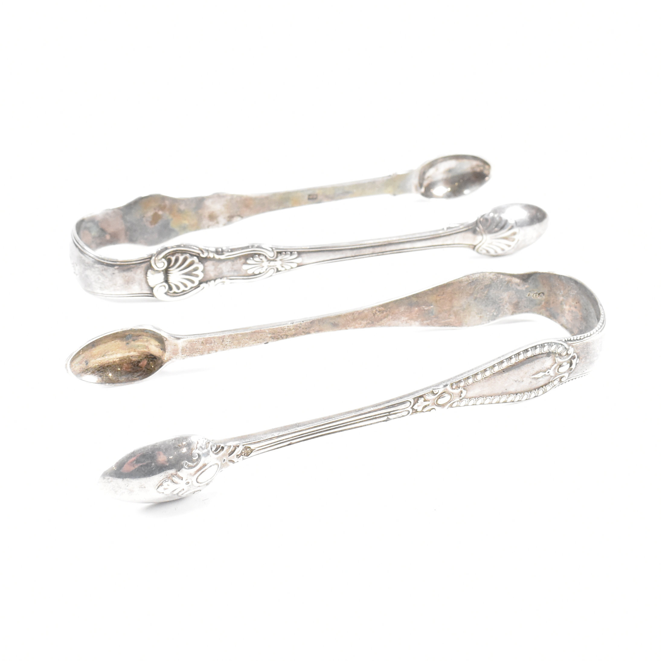 VICTORIAN & GEORGE IV HALLMARKED SILVER SUGAR TONGS - Image 3 of 13