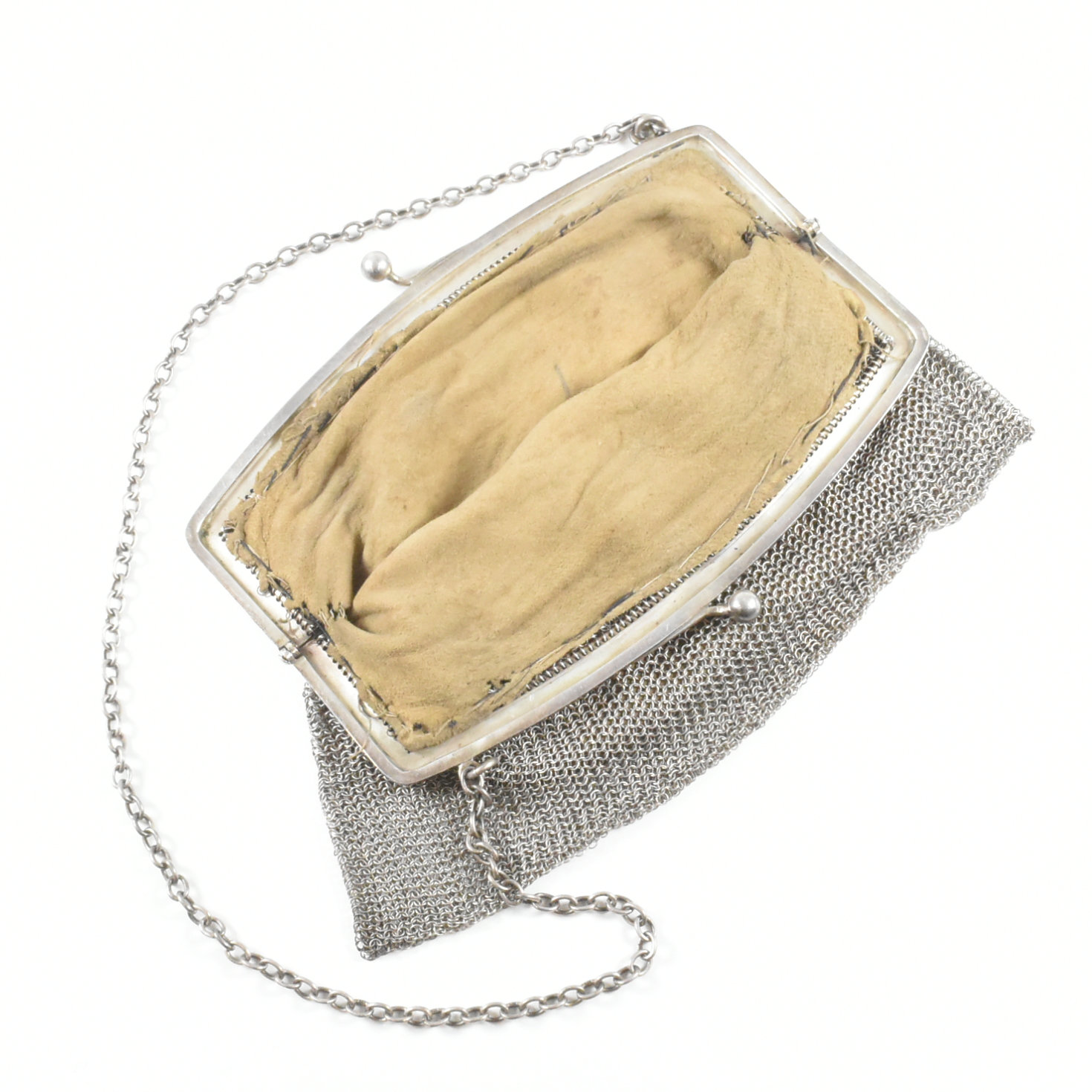 GEORGE V HALLMARKED SILVER MESH EVENING BAG - Image 8 of 8