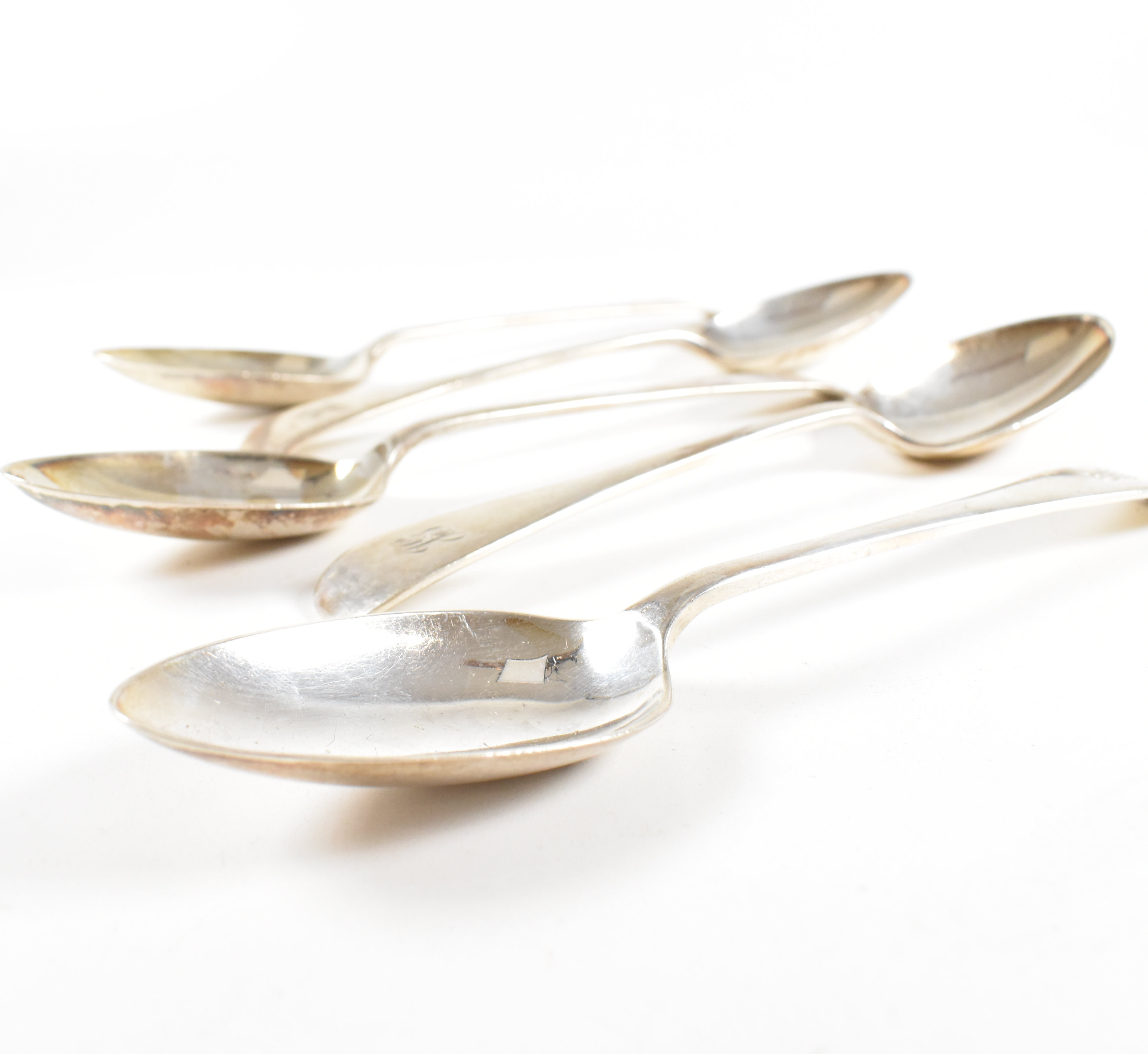 SET OF FIVE GEORGE V HALLMARKED SILVER TABLE SPOONS - Image 2 of 9