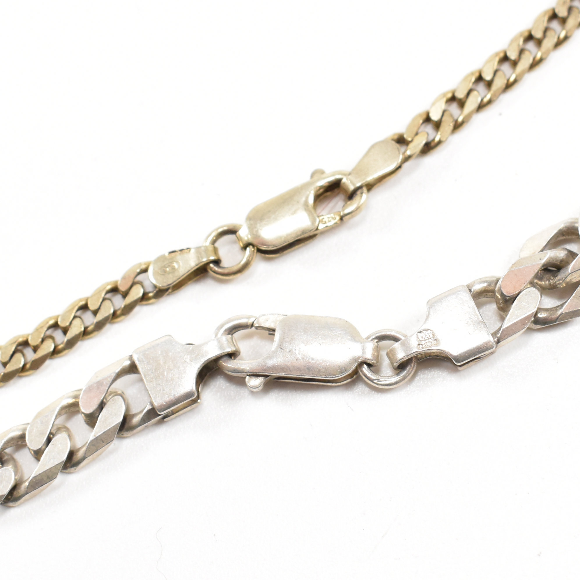 TWO HALLMARKED 925 SILVER CHAIN LINK NECKLACES - Image 4 of 6