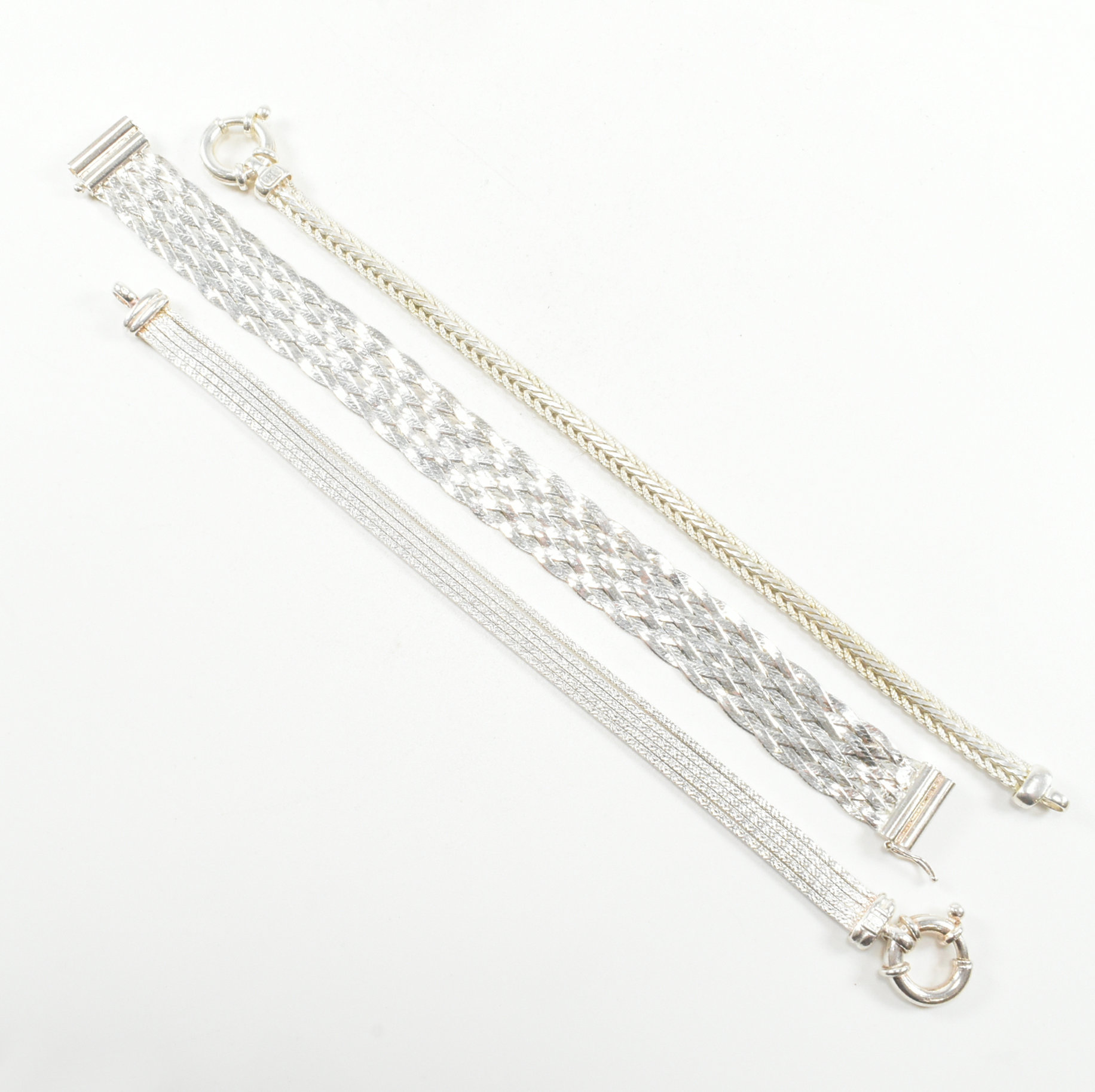 THREE 925 SILVER BRACELET CHAINS - Image 3 of 7