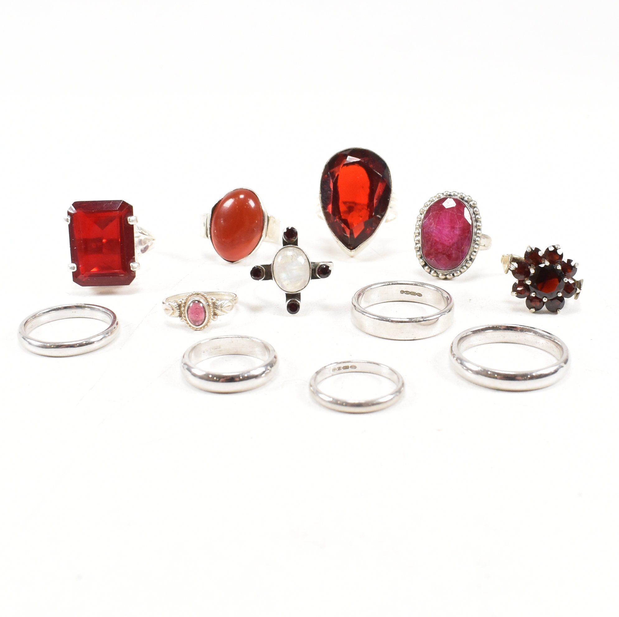 COLLECTION OF 925 SILVER & GEM SET RINGS - Image 2 of 11