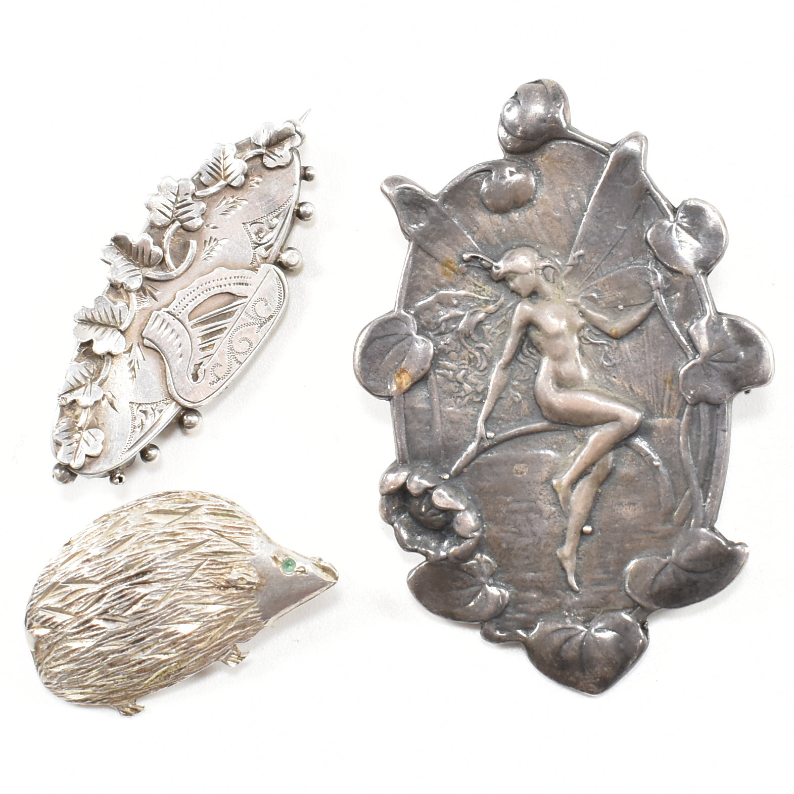 THREE SILVER BROOCHES HALLMARKED & 925 SILVER - Image 6 of 8