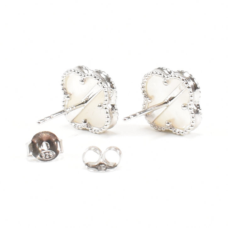 PAIR OF SILVER & MOTHER OF PEARL STUD EARRINGS - Image 8 of 8