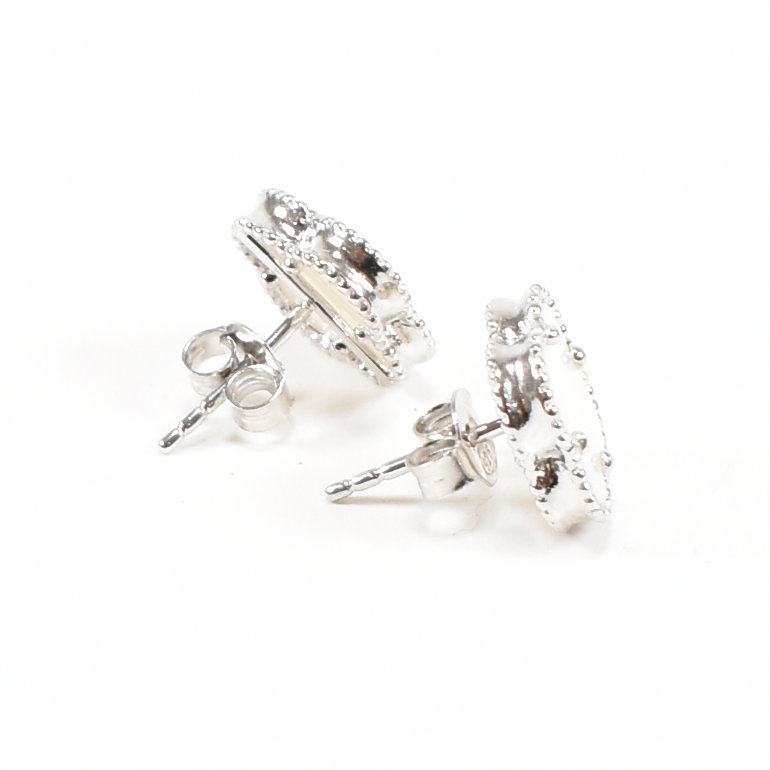 PAIR OF SILVER & MOTHER OF PEARL STUD EARRINGS - Image 5 of 8