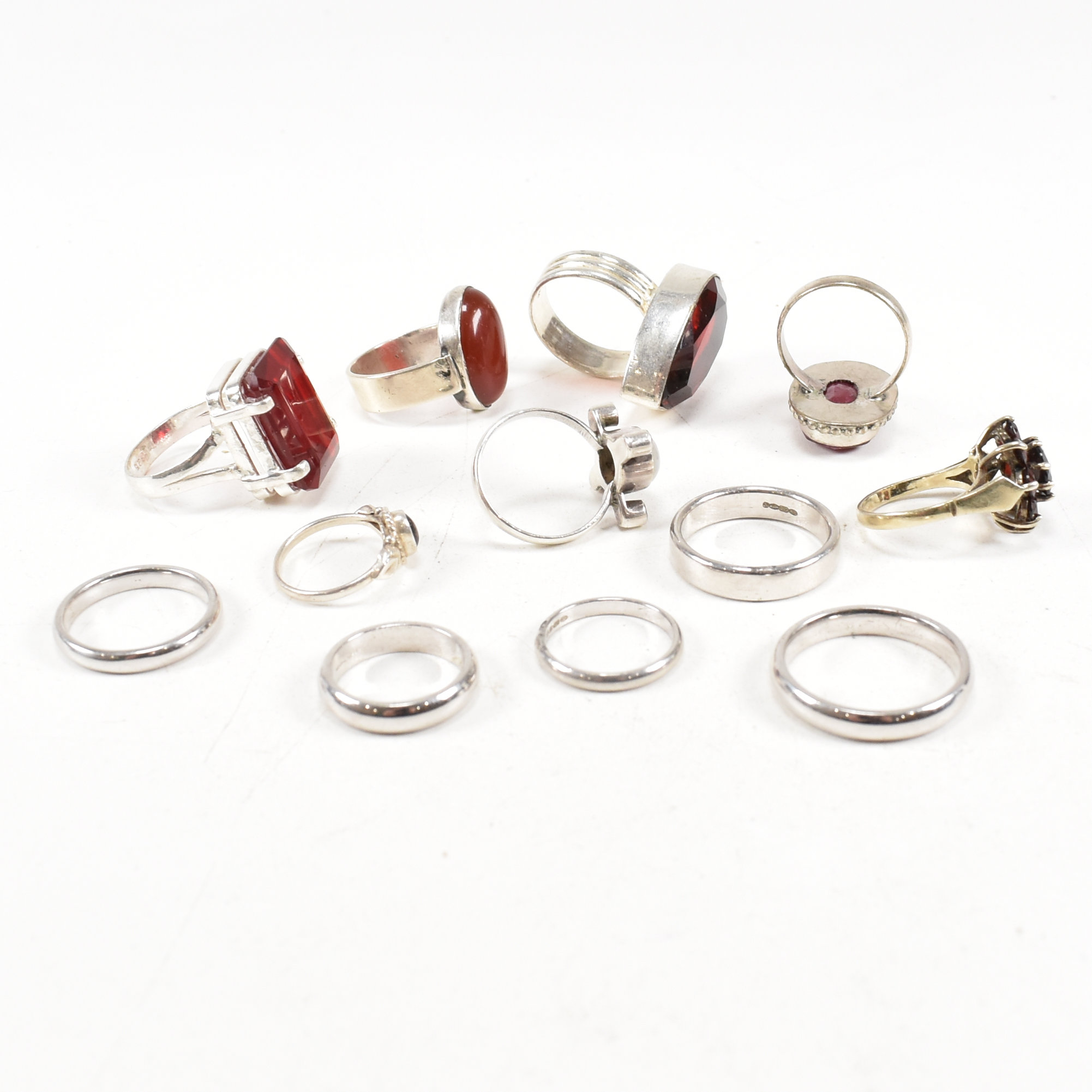 COLLECTION OF 925 SILVER & GEM SET RINGS - Image 7 of 11