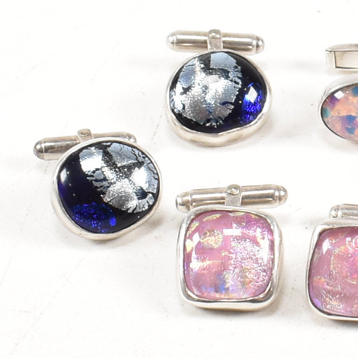 SELECTION OF 925 SILVER & GEM SET CUFFLINKS - Image 2 of 7