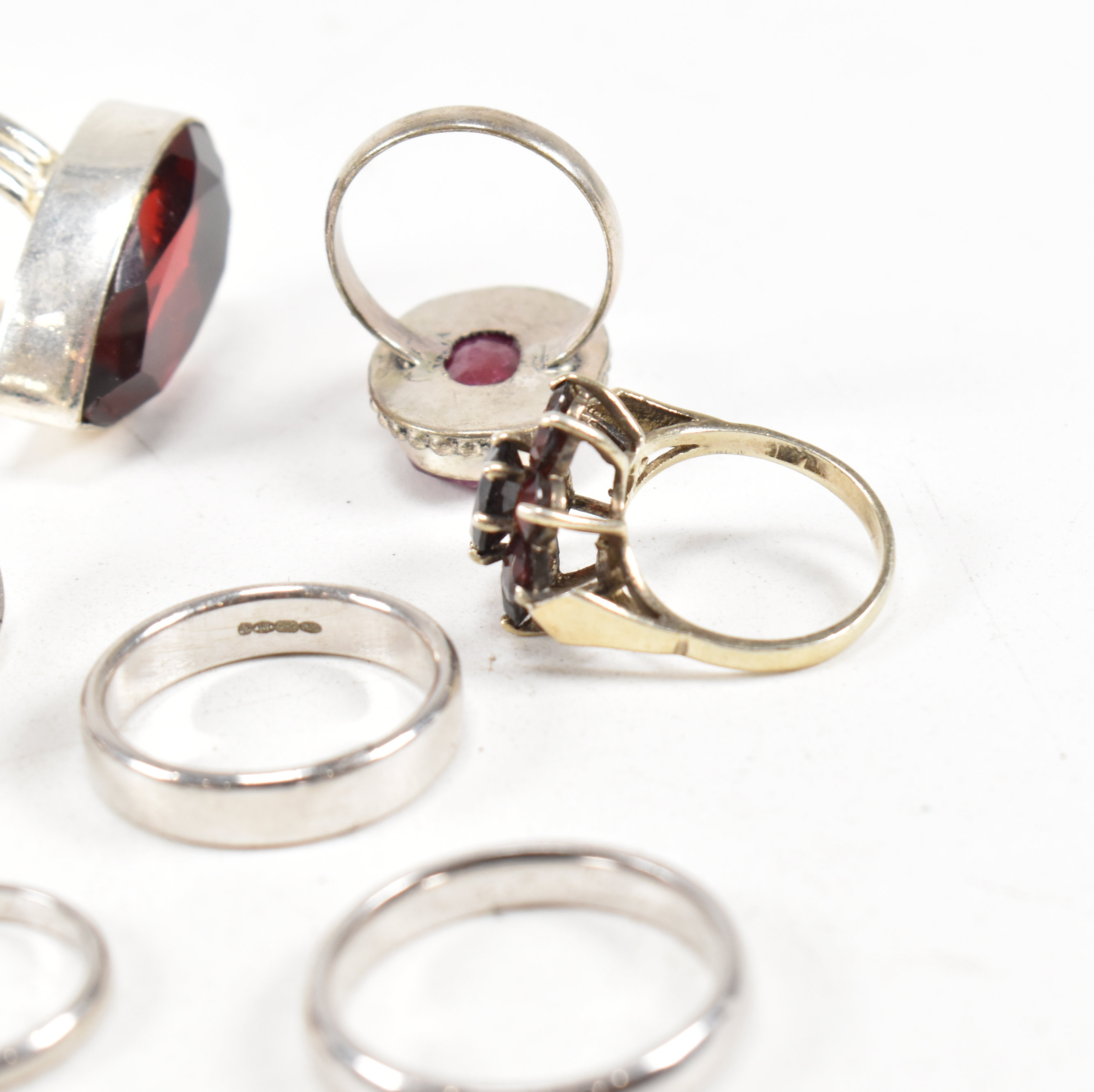 COLLECTION OF 925 SILVER & GEM SET RINGS - Image 10 of 11