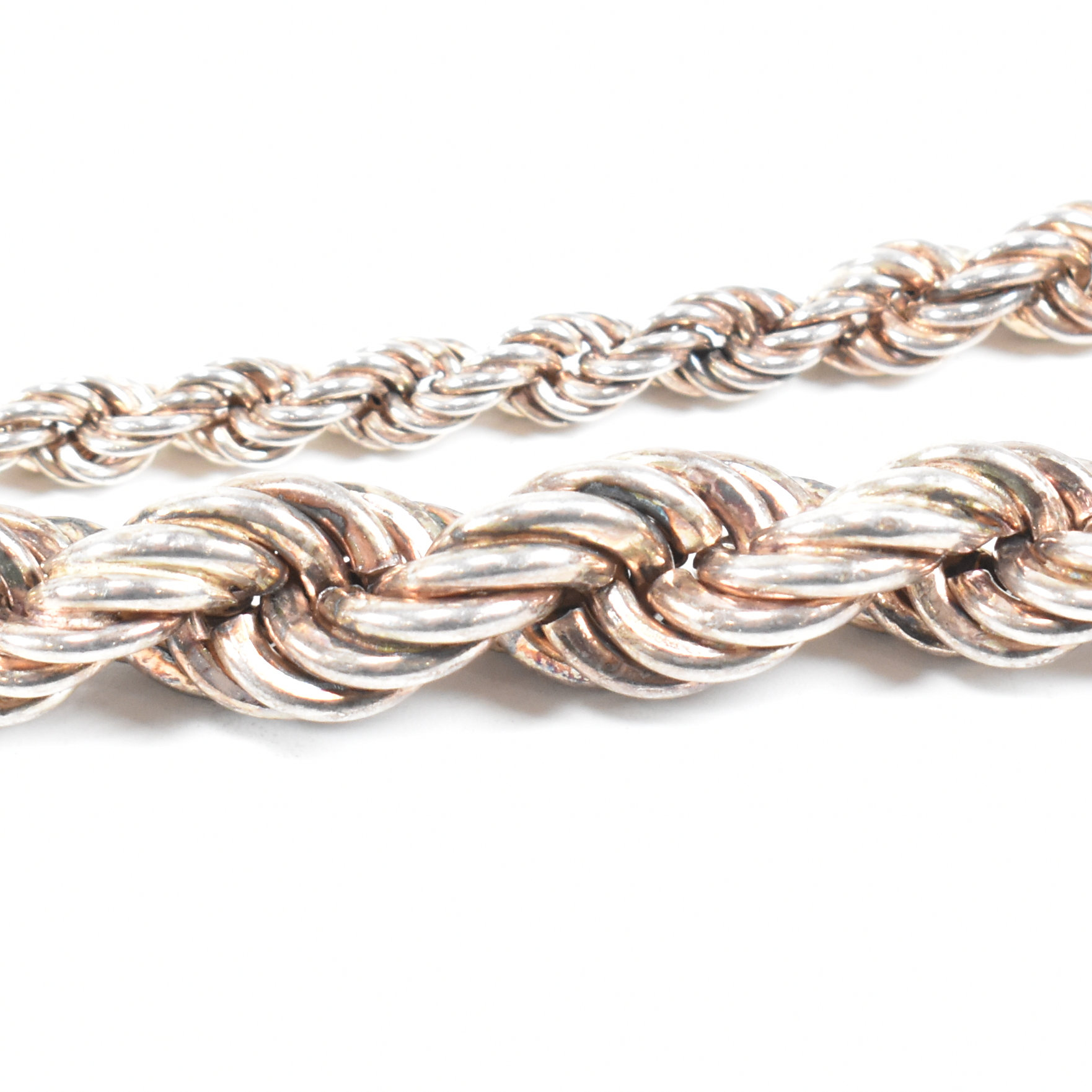 HALLMARKED 925 SILVER ROPE TWIST CHAIN NECKLACE - Image 6 of 6