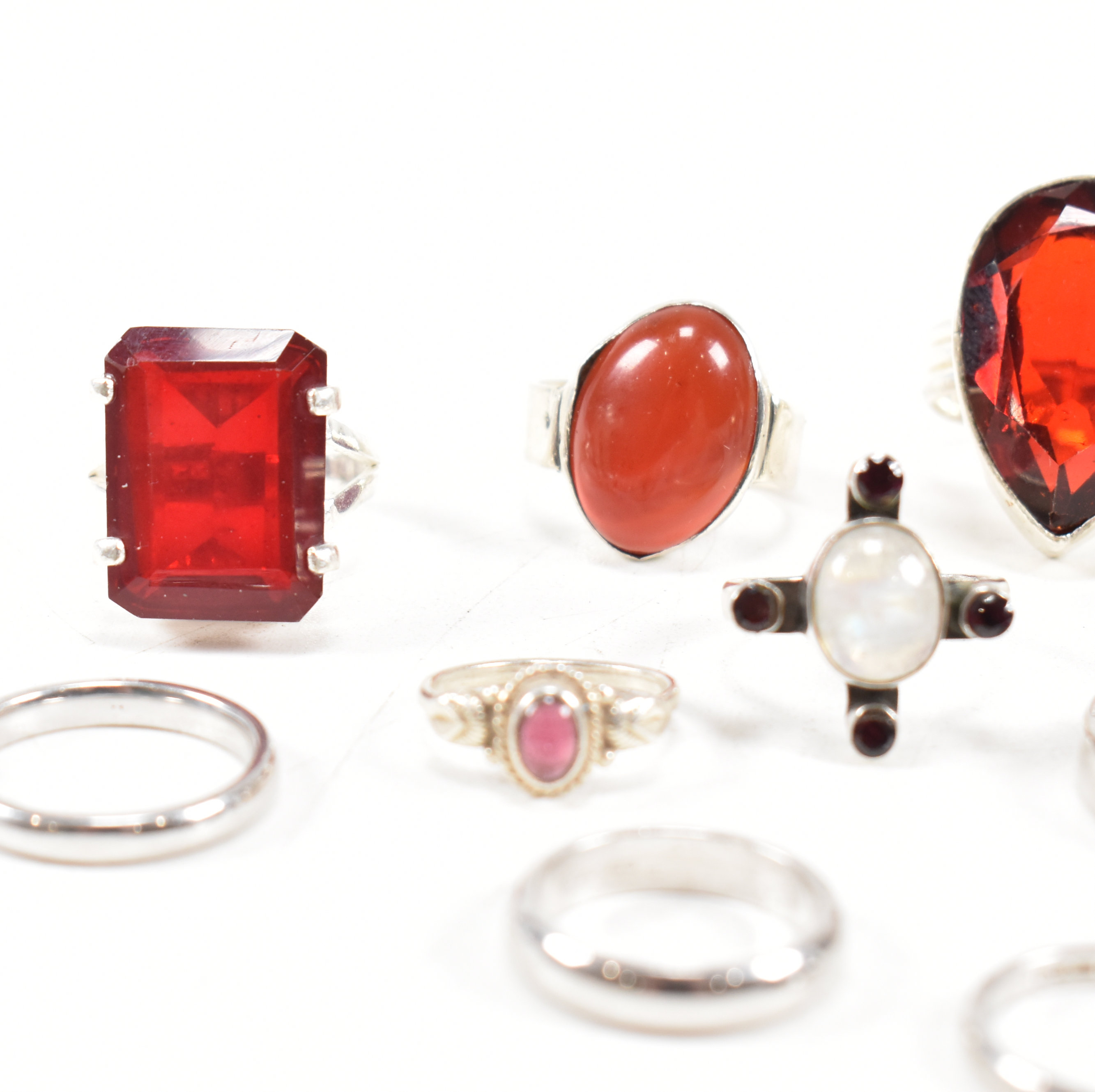 COLLECTION OF 925 SILVER & GEM SET RINGS - Image 6 of 11