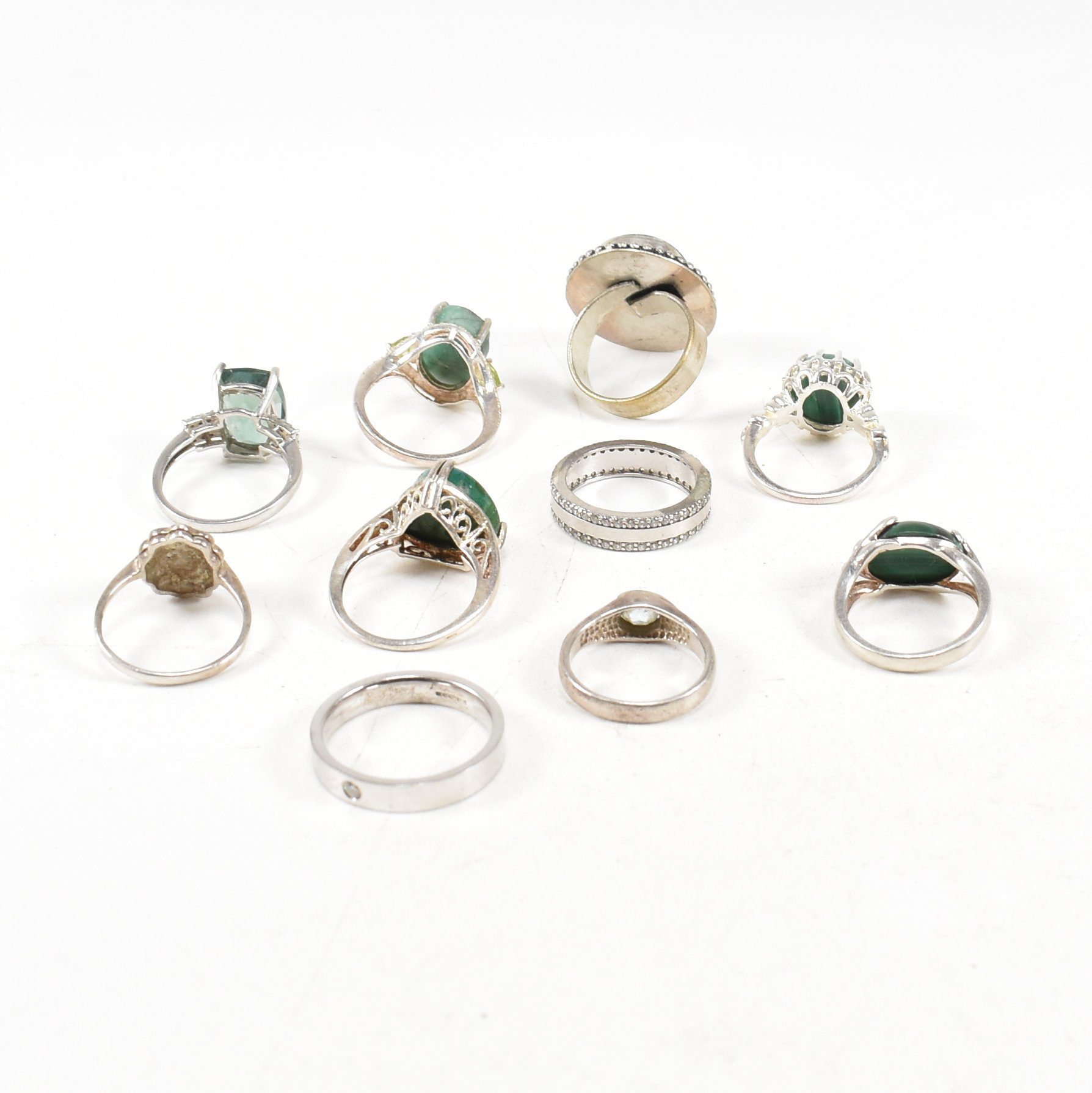 COLLECTION OF 925 SILVER & GEM SET RINGS - Image 7 of 9