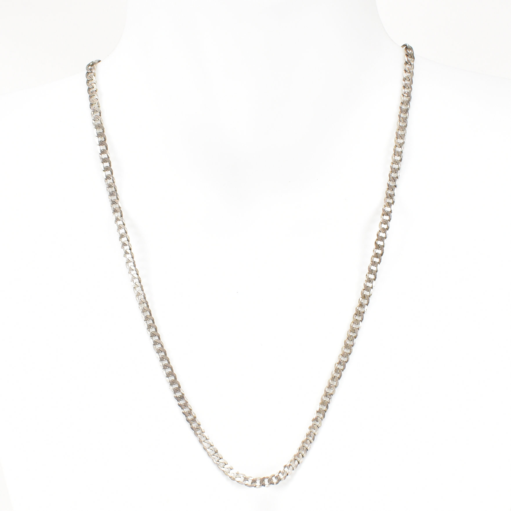 TWO 925 SILVER CURB LINK CHAIN NECKLACES - Image 2 of 6