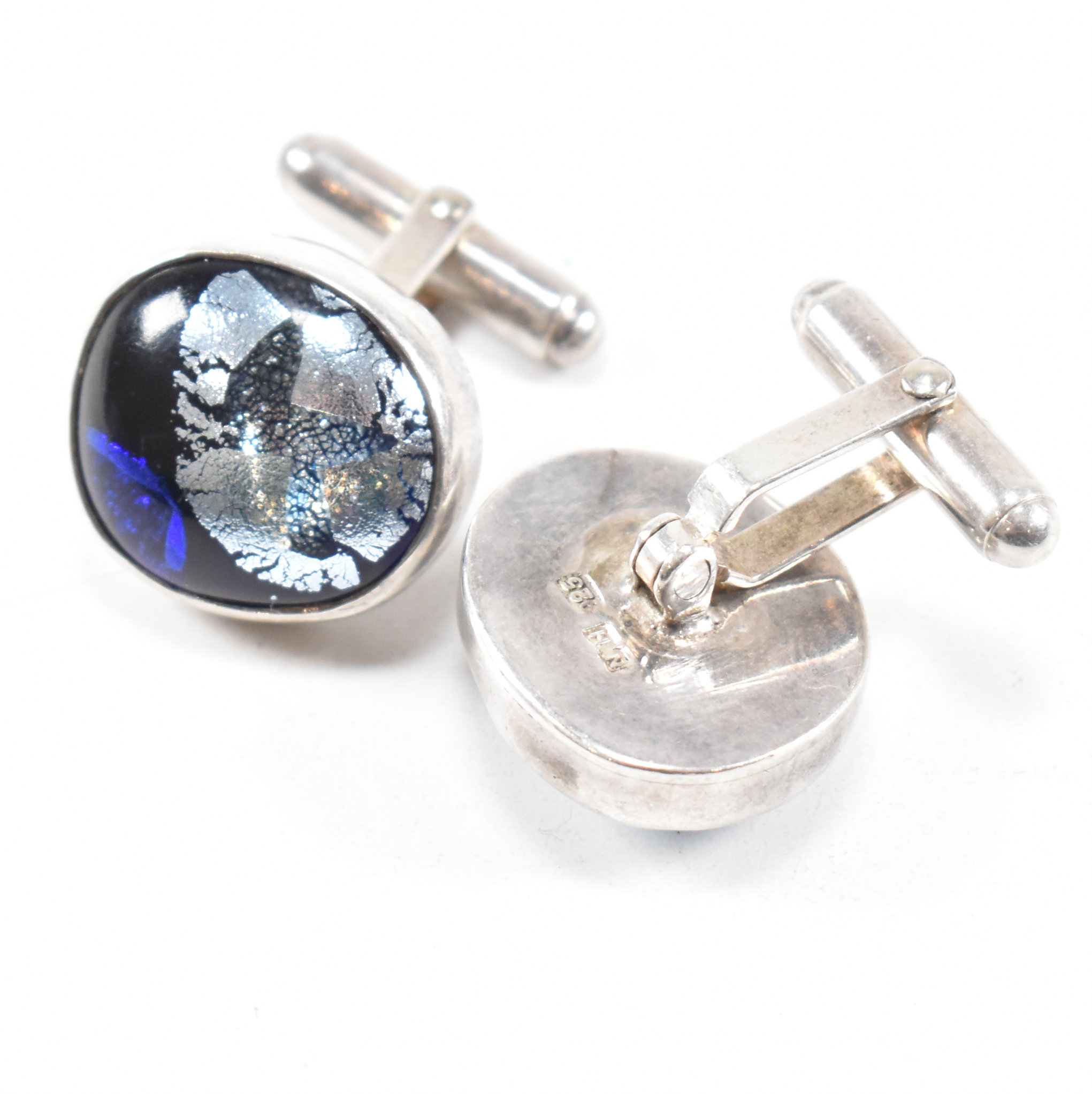 SELECTION OF 925 SILVER & GEM SET CUFFLINKS - Image 6 of 7