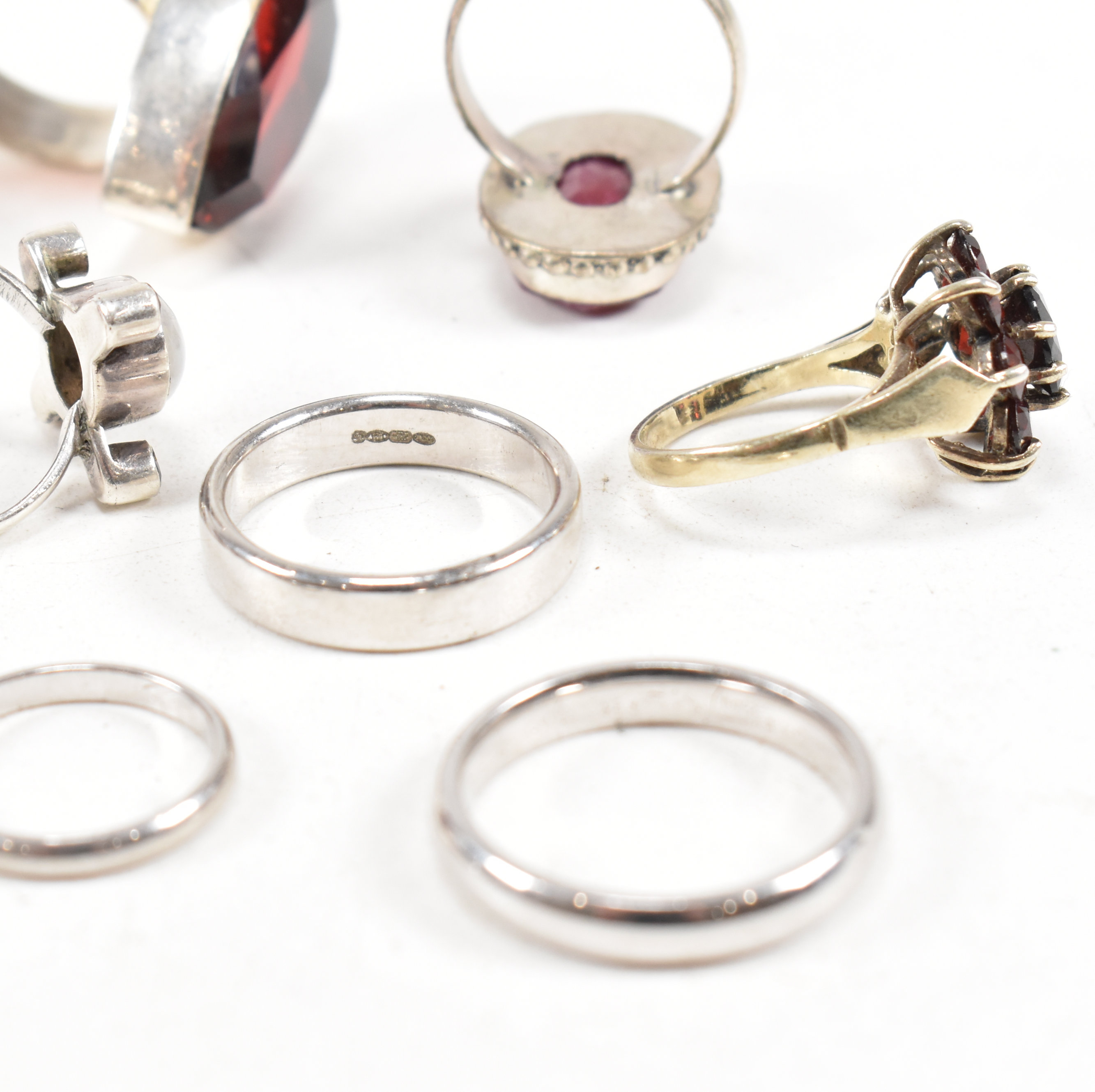 COLLECTION OF 925 SILVER & GEM SET RINGS - Image 8 of 11