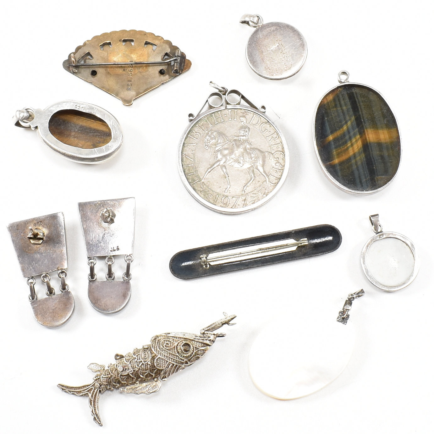 COLLECTION OF HALLMARKED SILVER 925 & METAL ITEMS - Image 3 of 14