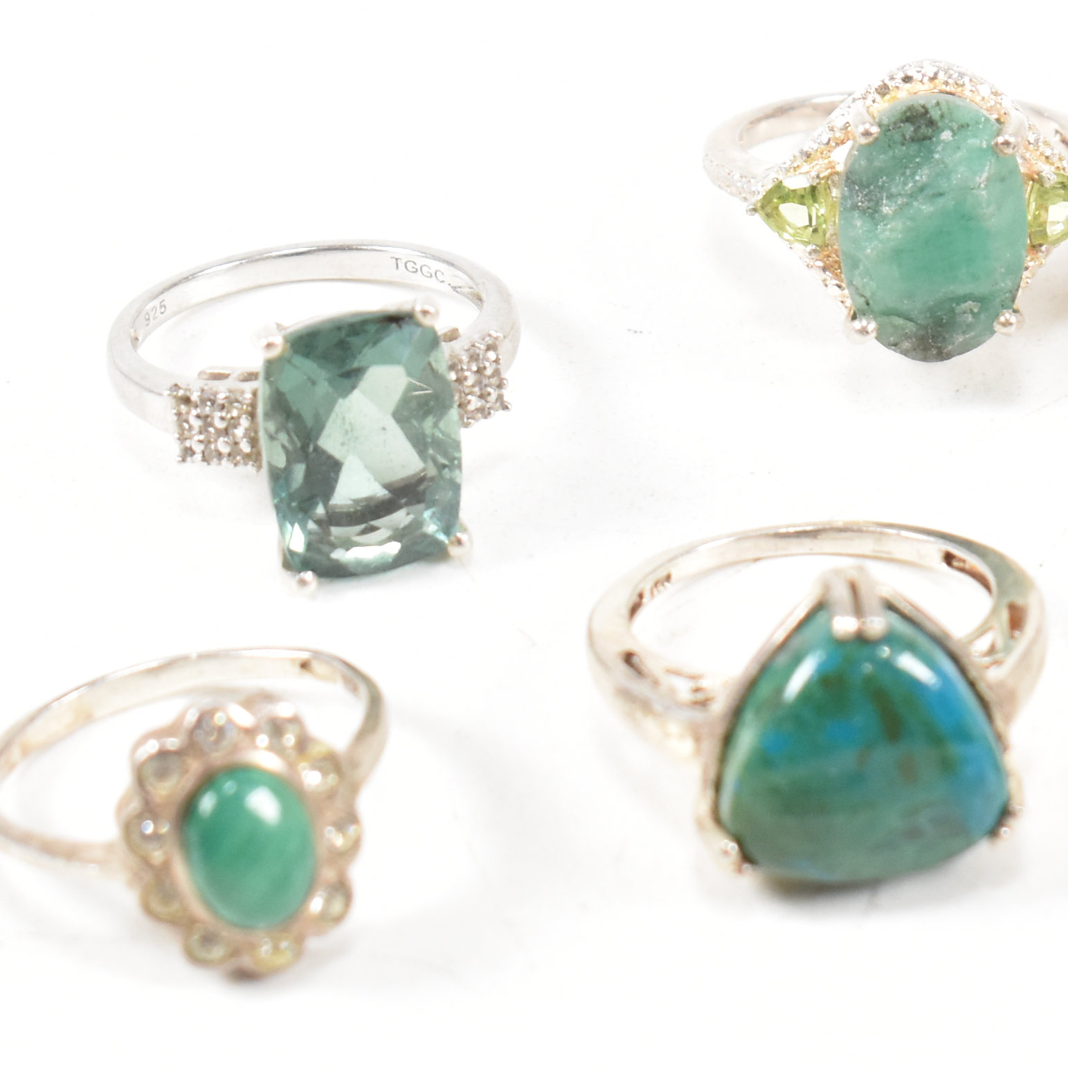 COLLECTION OF 925 SILVER & GEM SET RINGS - Image 4 of 9