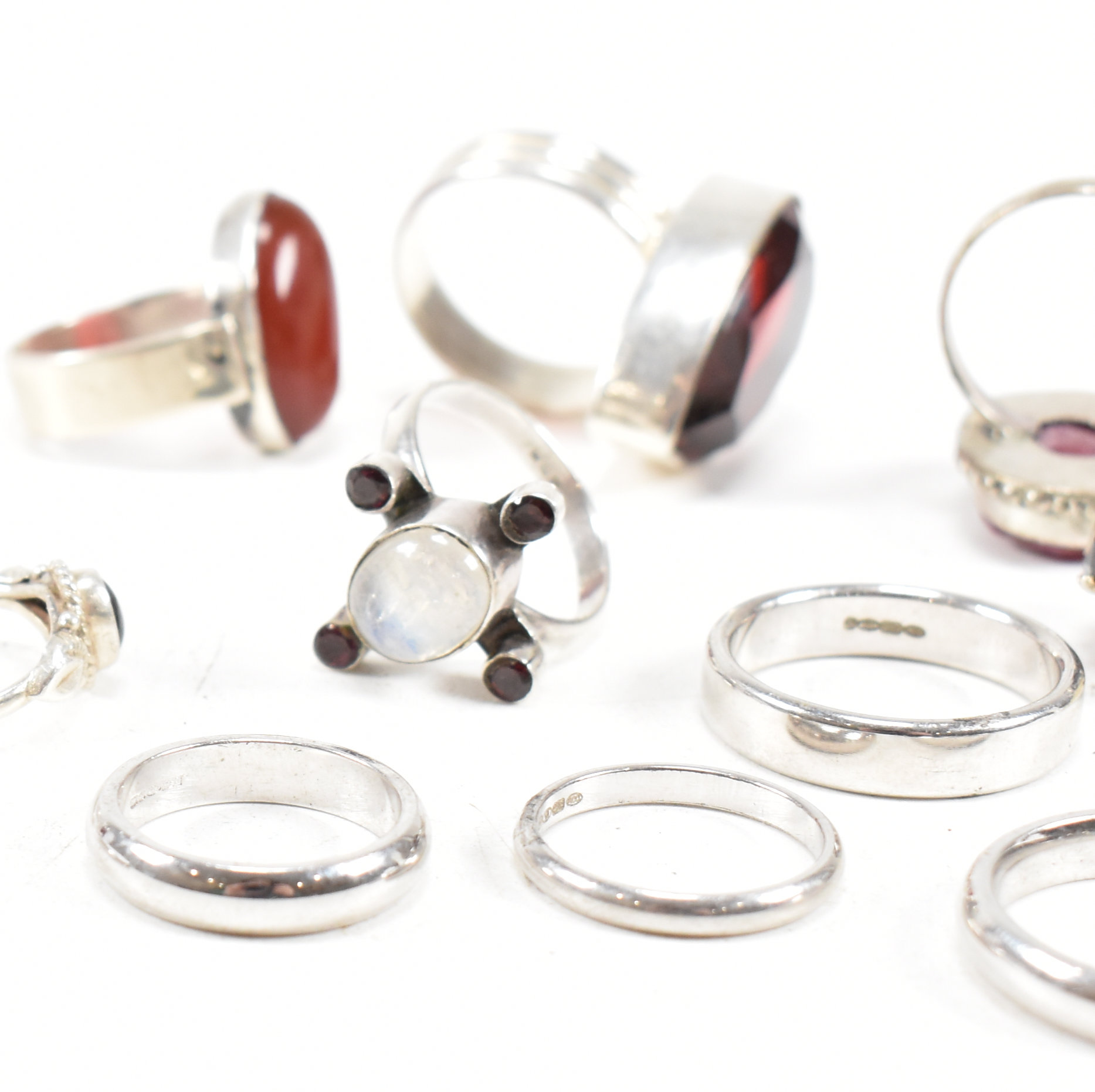 COLLECTION OF 925 SILVER & GEM SET RINGS - Image 11 of 11
