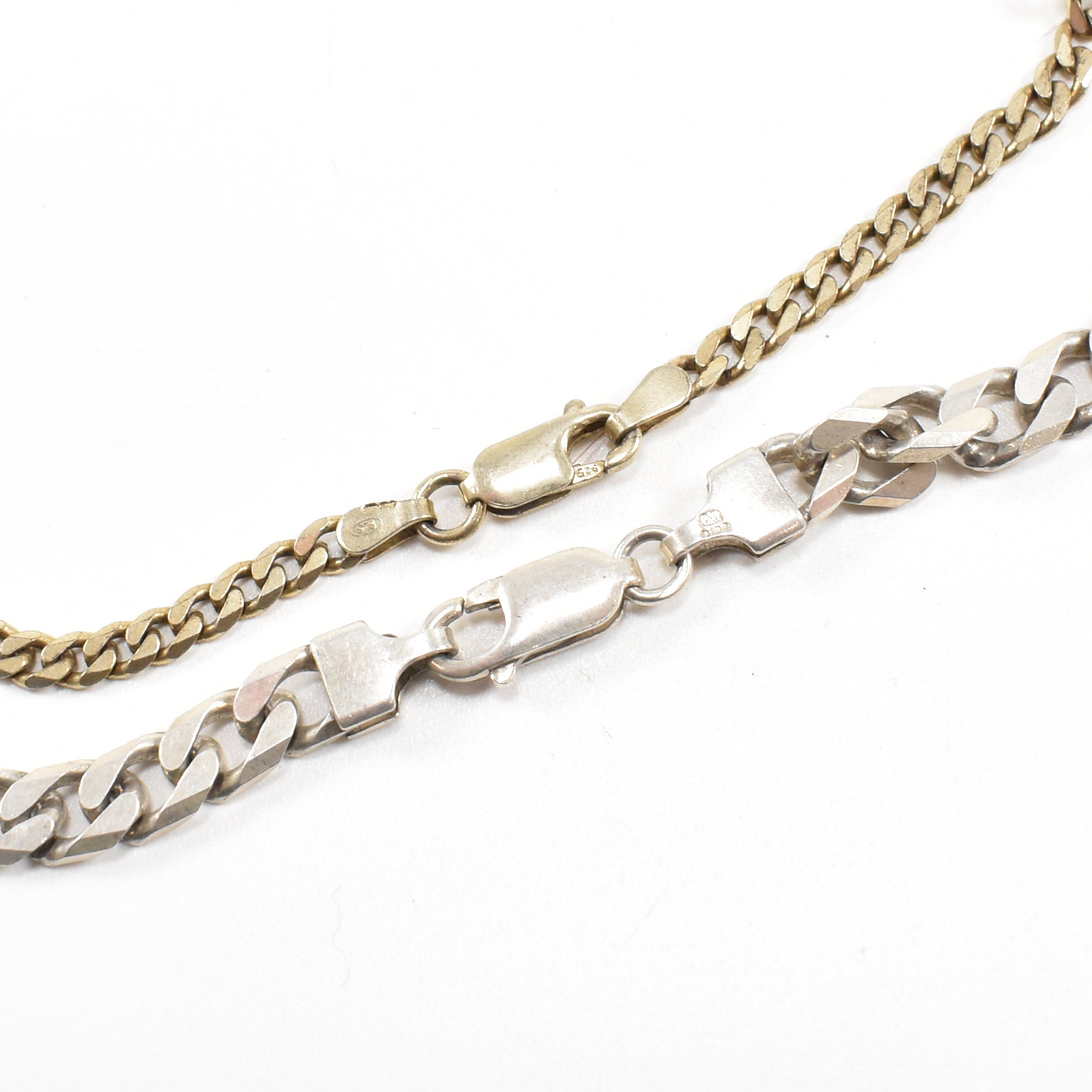 TWO HALLMARKED 925 SILVER CHAIN LINK NECKLACES - Image 3 of 6